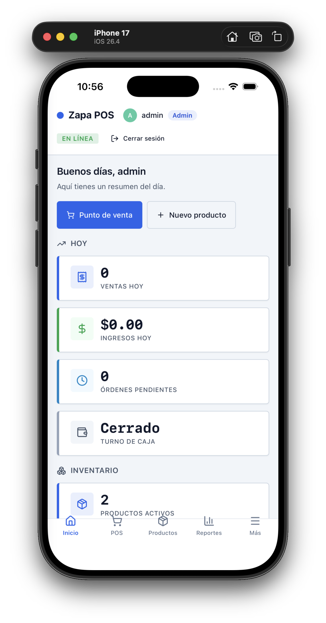ZapaPOS for mobile made with Tauri